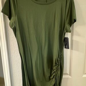 Melrose and market gathered dress olive green size XL